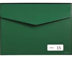 Briefkasten MEFA Letter 113 BxHxT 430x312x168 mm pulverbeschichtet mit Namensschild moosgrün RAL 6005 matt