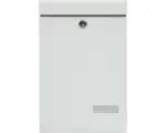 Hornbach MEFA Briefkasten Stahl pulverbeschichtet BxHxT 270/405/118 mm Piccola 134 Verkehrsweiß RAL 9016 glänzend mit Namensschild