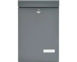 Briefkasten MEFA Piccola 134 BxHxT 270x405x118 mm pulverbeschichtet mit 1 Namensschild basaltgrau RAL 7012 matt
