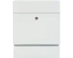 Hornbach Briefkasten MEFA Serenade 163 BxHxT 371x465x112 mm pulverbeschichtet mit Zeitungsfach verkehrsweiß RAL 9016 glänzend