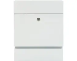 Briefkasten MEFA Serenade 163 BxHxT 371x465x112 mm pulverbeschichtet mit Zeitungsfach verkehrsweiß RAL 9016 glänzend