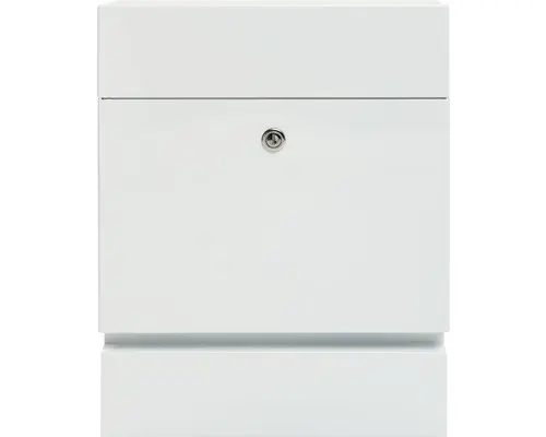 Briefkasten MEFA Serenade 163 BxHxT 371x465x112 mm pulverbeschichtet mit Zeitungsfach verkehrsweiß RAL 9016 glänzend