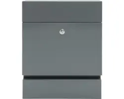 Briefkasten MEFA Serenade 163 BxHxT 371x465x112 mm pulverbeschichtet mit Zeitungsfach basaltgrau RAL 7012 matt