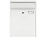 Hornbach Briefkasten MEFA Piano 350 BxHxT 345x470x170 mm pulverbeschichtet mit 1 Namensschild verkehrsweiß RAL 9016 glänzend