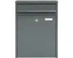 Hornbach Briefkasten MEFA Piano 350 BxHxT 345x470x170 mm pulverbeschichtet mit 1 Namensschild basaltgrau RAL 7012 matt