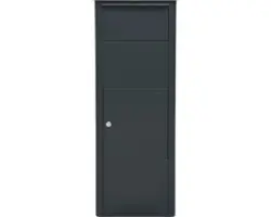 MEFA Paketbriefkasten Stahl pulverbeschichtet BxHxT 409/1021/326 mm Beech 457 Anthrazitgrau RAL 7016 Entnahme vorne