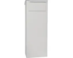 MEFA Paketbriefkasten Stahl pulverbeschichtet BxHxT 409/1021/326 mm Beech 458 Verkehrsweiß RAL 9016 Entnahme hinten