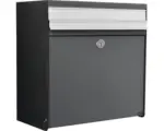 Hornbach MEFA Paketbriefkasten Stahl pulverbeschichtet BxHxT 375/380/200 mm Fuga 460 Basaltgrau RAL 7012 mit Klappe Entnahme vorne