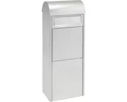 MEFA Paketbriefkasten Stahl verzinkt BxHxT 368/1029/228 mm Ash 475 Verzinkt mit Klappe Entnahme vorne