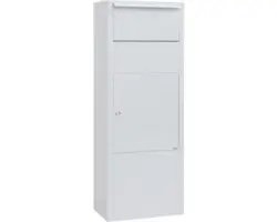 Paketbriefkasten MEFA Hazel 477 BxHxT 385x1043x230 mm pulverbeschichtet verkehrsweiß RAL 9016