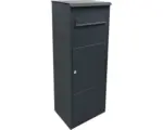 Hornbach Paketbriefkasten MEFA Oak 480 BxHxT 421x1010x344 mm pulverbeschichtet anthrazitgrau RAL 7016 glänzend