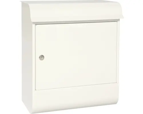 MEFA Paketkasten Stahl pulverbeschichtet BxHxT 430/515/255 mm Magnum 495 Verkehrsweiß RAL 9016 glänzend Entnahme vorne