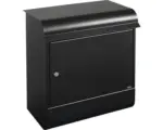 Hornbach MEFA Paketkasten Stahl pulverbeschichtet BxHxT 430/515/255 mm Magnum 495 Tiefschwarz RAL 9005 semimatt Entnahme vorne