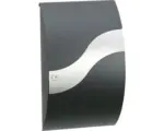 Hornbach MEFA Briefkasten Edelstahl/gebürstet BxHxT 315/540/155 mm Wave 630 Tiefschwarz RAL 9005 Struktur und Edelstahl Entnahme vorne