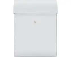 MEFA Briefkasten Stahl pulverbeschichtet BxHxT 365/510/180 mm Quartz 825 Verkehrsweiß RAL 9016 Entnahme vorne