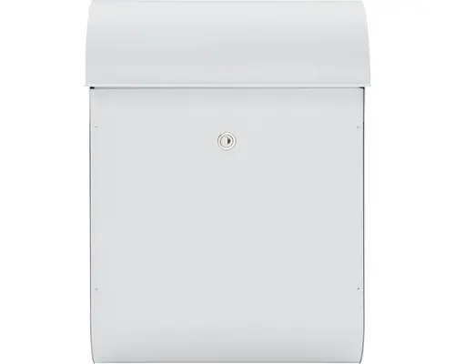 MEFA Briefkasten Stahl pulverbeschichtet BxHxT 365/510/180 mm Quartz 825 Verkehrsweiß RAL 9016 Entnahme vorne