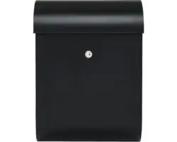 MEFA Briefkasten Stahl pulverbeschichtet BxHxT 365/510/180 mm Quartz 825 Tiefschwarz RAL 9005 Struktur Entnahme vorne