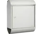 Hornbach MEFA Briefkasten Briefkasten Edelstahl/gebürstet BxHxT 340/430/150 mm MEFA Topaz 844 Edelstahl mit Zeitungsrohr Entnahme vorne
