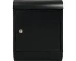 Hornbach MEFA Briefkasten Briefkasten Stahl pulverbeschichtet BxHxT 340/430/150 mm Topaz 844 Tiefschwarz RAL 9005 semitmatt mit Zeitungsrohr Entnahme vorne