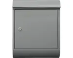 Hornbach MEFA Briefkasten Briefkasten Stahl pulverbeschichtet BxHxT 340/430/150 mm Topaz 844 Basaltgrau RAL 7012 semitmatt mit Zeitungsrohr Entnahme vorne