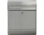 Hornbach MEFA Briefkasten Briefkasten Edelstahl/gebürstet BxHxT 350/450/150 mm Ruby 866 Edelstahl Entnahme vorne mit Klappe + Zeitungsrolle