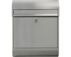 MEFA Briefkasten Briefkasten Edelstahl/gebürstet BxHxT 350/450/150 mm Ruby 866 Edelstahl Entnahme vorne mit Klappe + Zeitungsrolle