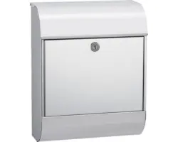 MEFA Briefkasten Stahl verzinkt BxHxT 352/450/160 mm Pearl 872 verzinkt mit integriertem Zeitungsfach