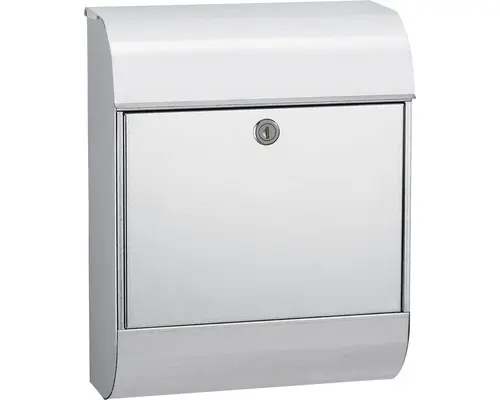 MEFA Briefkasten Stahl verzinkt BxHxT 352/450/160 mm Pearl 872 verzinkt mit integriertem Zeitungsfach