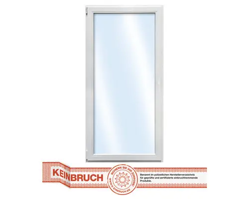 Balkontür 1.Flg. RC2 VSG ARON Basic weiß 1100x1900 mm DIN Links