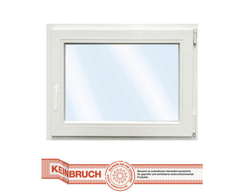 Kunststofffenster RC2 VSG ARON Basic weiß 1050x900 mm DIN Rechts