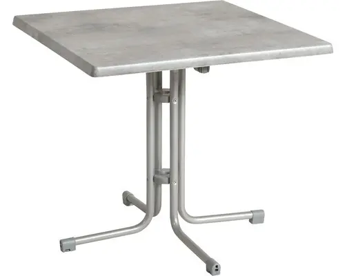 Gartentisch Acamp Piazza 80x80x72 cm silber