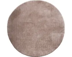 Teppich Shaggy Wellness taupe rund Ø 80 cm
