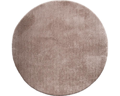 Teppich Shaggy Wellness taupe rund Ø 80 cm