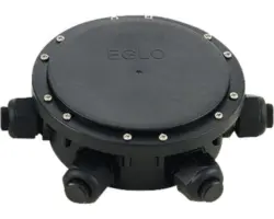 Verkabelungsbox für Außenleuchten 6 Eingänge schwarz IP68