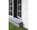 Hornbach FLAIRSTONE Trittstufe Arctic Gneis grau 1 Längsseite + beide kurze Seiten geschliffen und gefast 115 x 35 cm