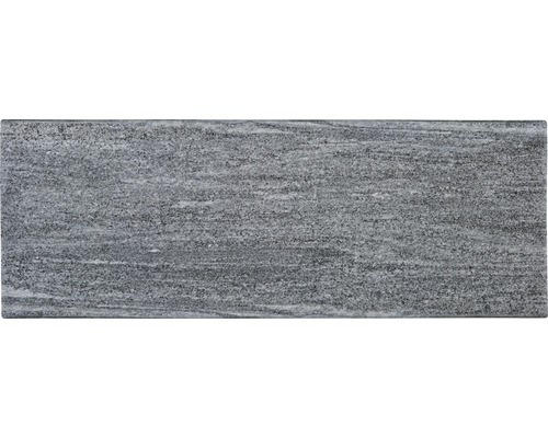 FLAIRSTONE Poolumrandung Beckenrandstein Arctic Gneis Element gerade grau 2 Längsseiten gerundet 115 x 35 x 3 cm