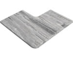 Hornbach FLAIRSTONE Poolumrandung Arctic Gneis grau Eckstück innen und außen gerundet 60x35 / 60x35 x 3 cm