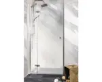 Hornbach Drehtür für Nische und Seitenwand Sanotechnik Sanoflex Symphony M12120L 1150x1950 mm Anschlag links Echtglas Klar hell chromoptik mit schmutzabweisender Glasbeschichtung