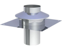 Kopfabdeckung Jeremias EW-FU Ø130mm mit Ringspalt u. Wetterkragen