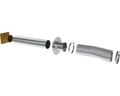 Ofenrohr-Set Jeremias Zuluftsystem Ø100 mm braun Typ ZUTE925 1 m