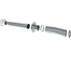 Ofenrohr-Set Jeremias Zuluftsystem Ø100 mm weiß Typ ZUTE925 1 m