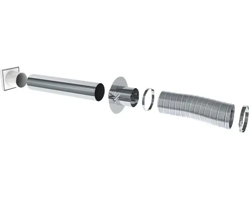 Ofenrohr-Set Jeremias Zuluftsystem Ø100 mm weiß Typ ZUTE925 1 m