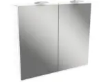 Hornbach LED-Spiegelschrank Fackelmann Lima 2-türig 80x73 cm weiß