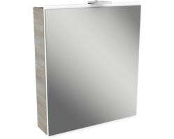 LED-Spiegelschrank Fackelmann Lima 1-türig 60x73 cm Steinesche/weiß