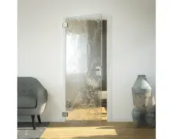 Pertura Glastür Junior Barock 82,1x201,3x0,8 cm DIN Links (Ö-Norm)