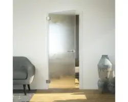 Pertura Glastür Studio Business Chinchilla 82,1x201,3x0,8 cm DIN Links (Ö-Norm)