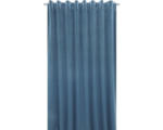 Hornbach Vorhang mit Universalband Velvet blau 140x280 cm