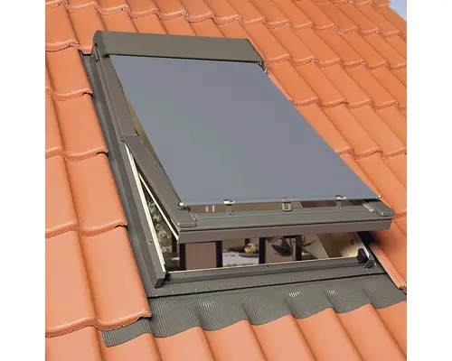 Netzmarkise FAKRO AMZ New Line graphitgrau manuell 134 x 98 cm (12)