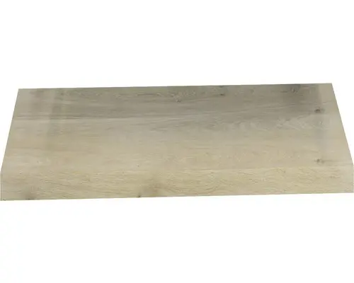 Waschtischplatte Sanox Baumkante Schwartenbrett 60x46x4 cm eiche matt