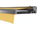 Hornbach SOLUNA Halbkassettenmarkise Comfort 2,5x2 Stoff Dessin U415 Gestell DB703 dunkelgrau Antrieb rechts inkl. Motor, Sonnen und Windwächter,Wandschalter